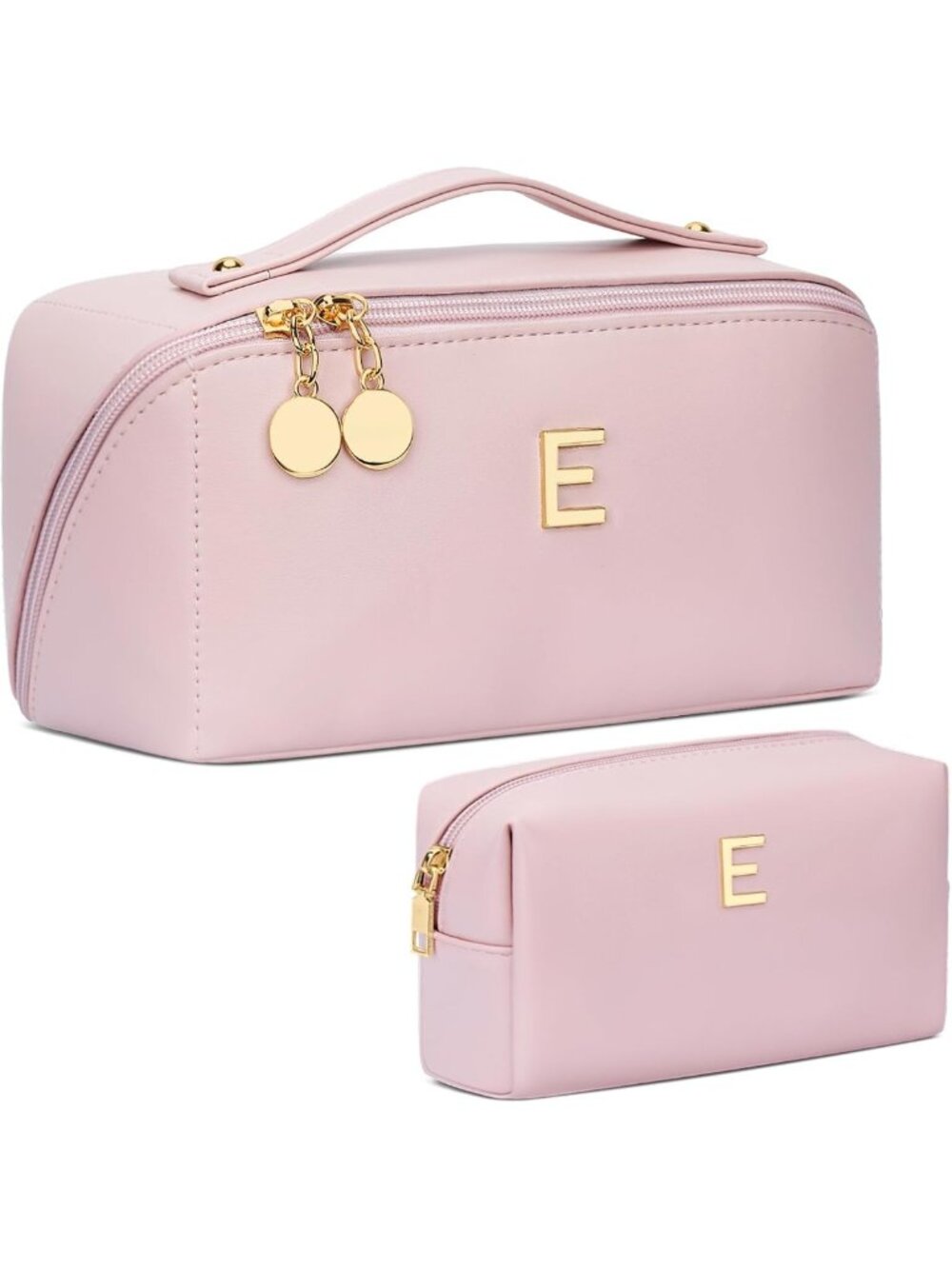 Personalized Makeup Organizer Bag Set for Women & Teens - Travel Cosmetic Case